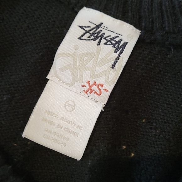 Stussy girls XS sweater tunic with tie around wais - Picture 3 of 3